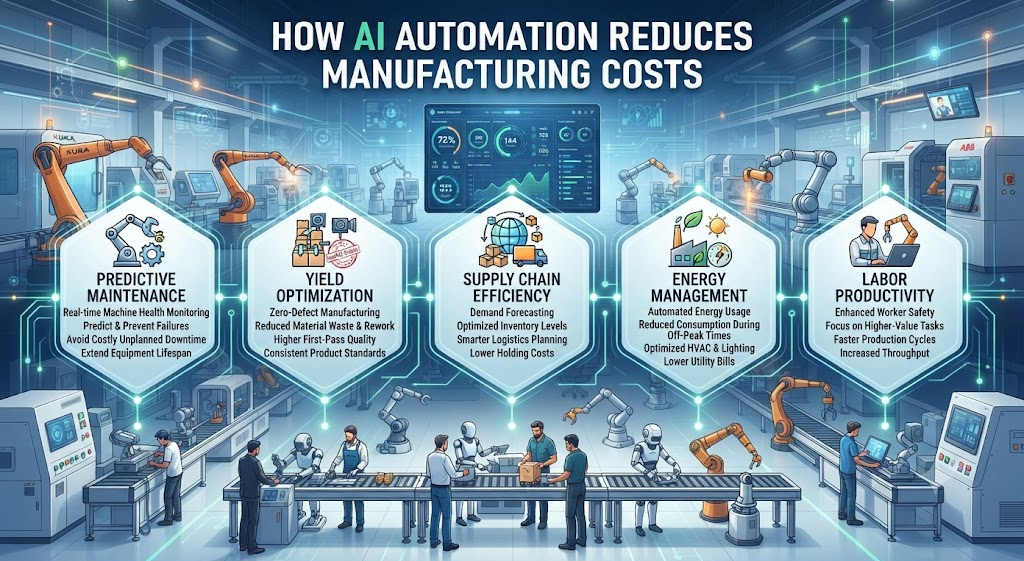 How AI Automation Reduces Manufacturing Costs