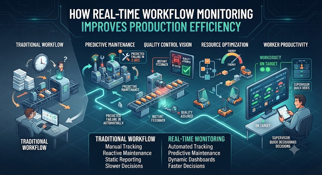 How Real-Time Workflow Monitoring Improves Production Efficiency
